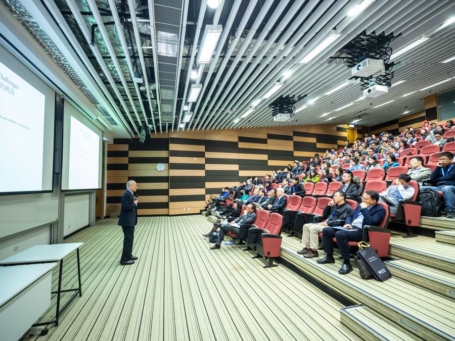 Speaker addressing an audience