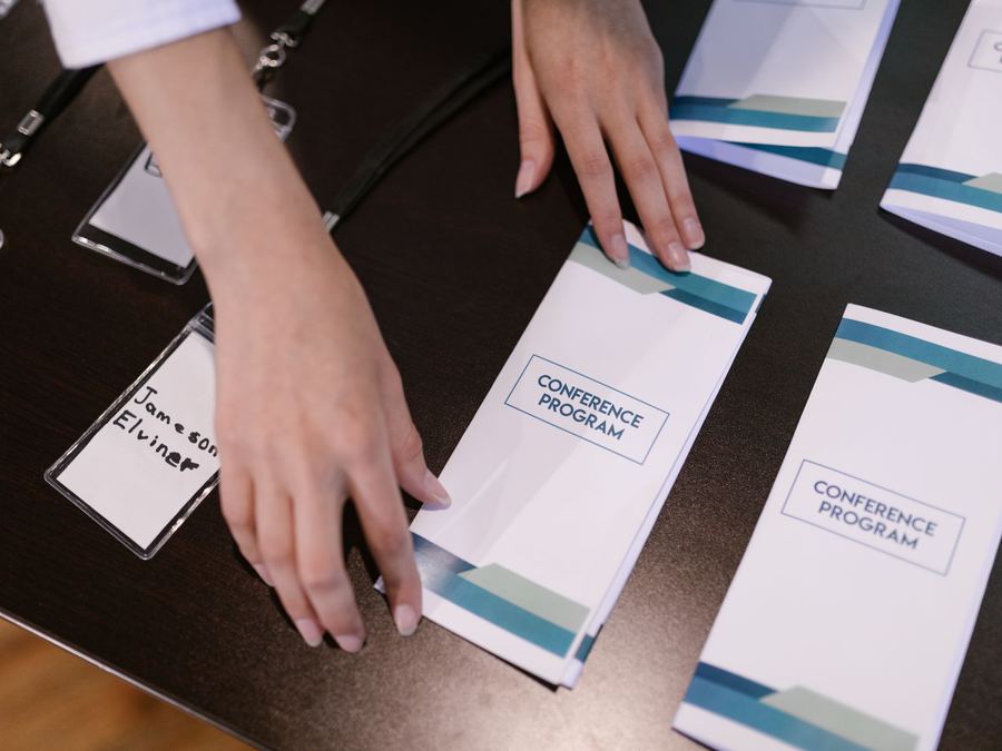 Event registration and program materials